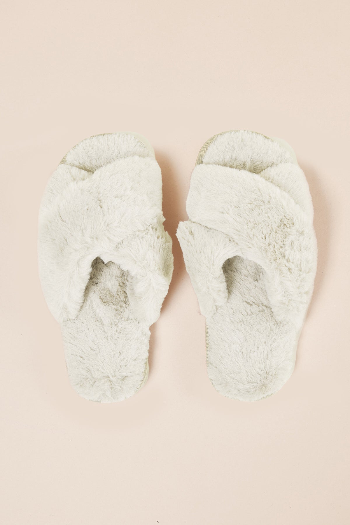 Gingerlilly Milan Plush Slipper - Ivory - Top 2