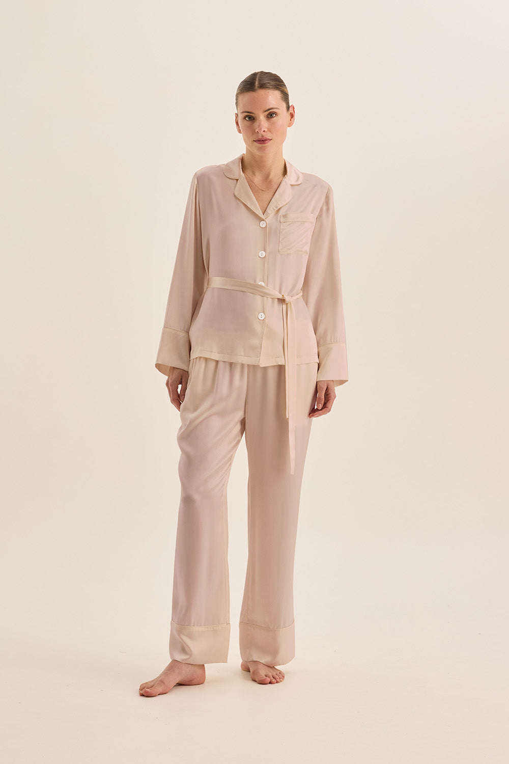 Limited Edition Emerald Pink Silk Pyjama Set Gingerlilly Sleepwear