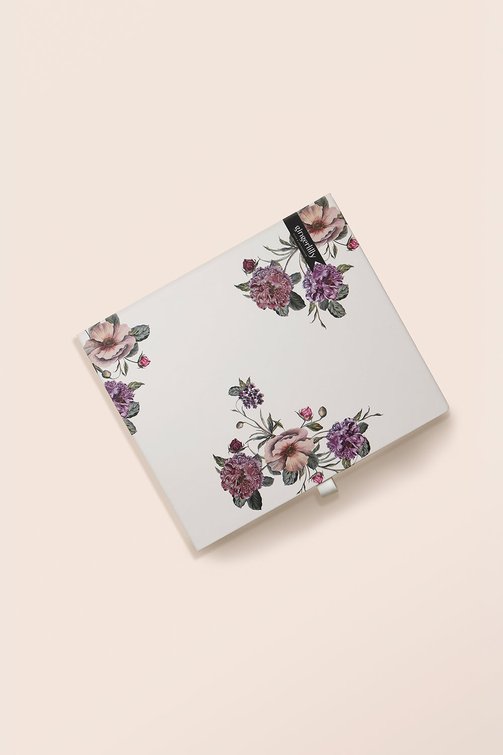 Ruby Floral Satin PJ set ivory box packaging featuring floral