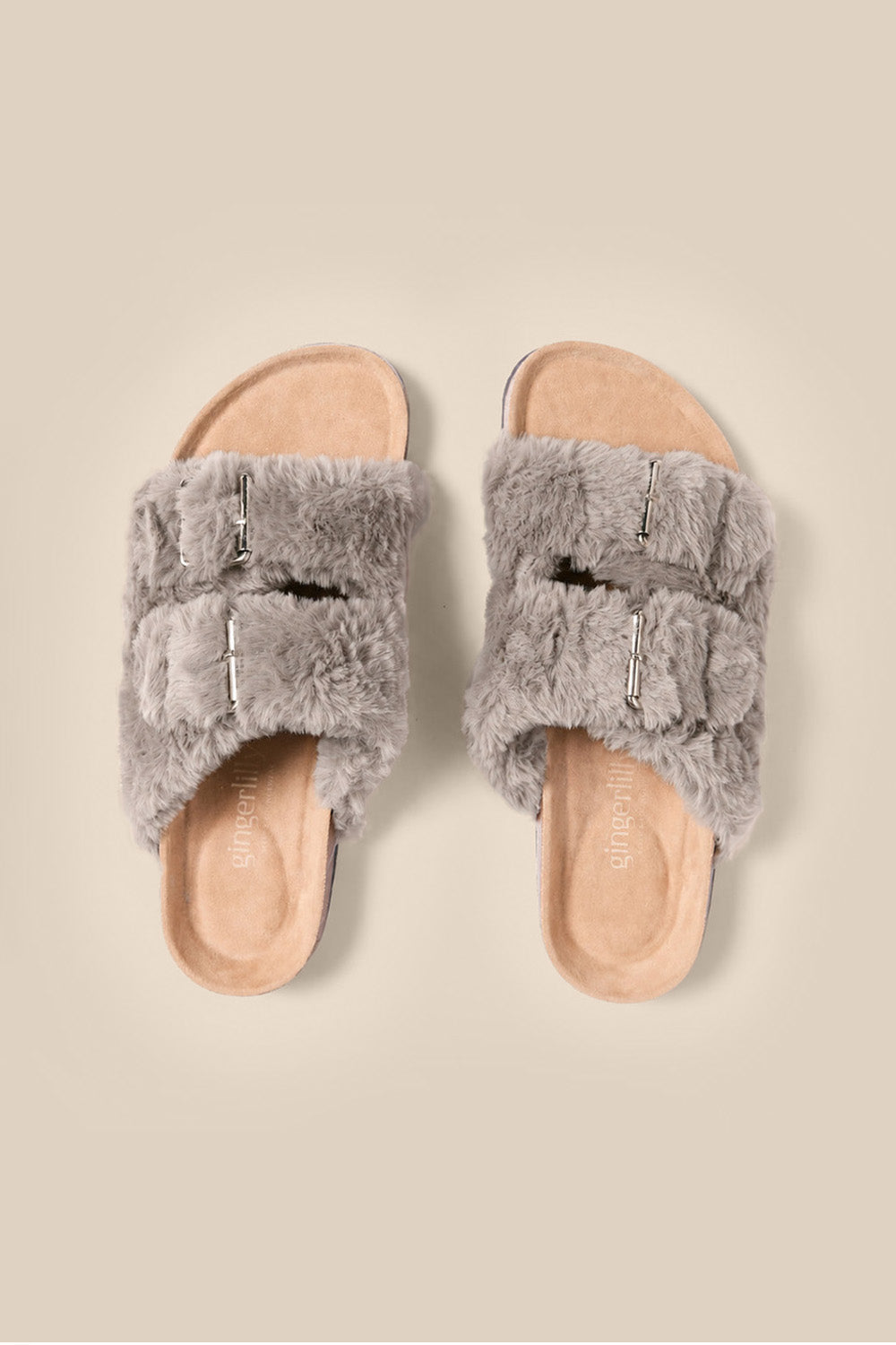 Gingerlilly Sorrento Slipper in Grey - Top