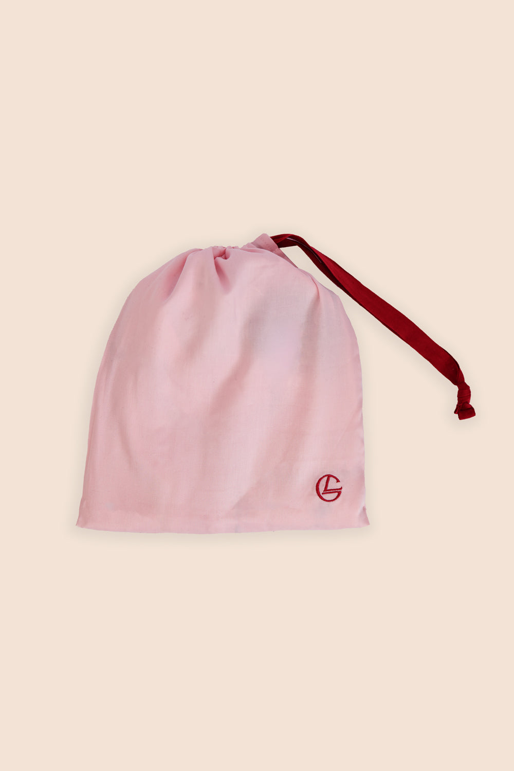 Gingerlilly Mini Camilla Cotton Short PJ Set - Pink - Drawstring bag