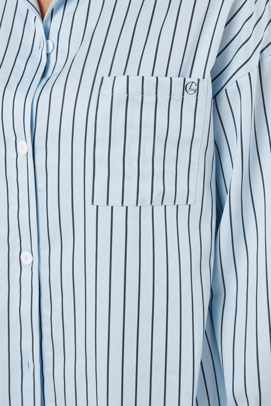 Gingerlilly Willow Cotton Stripe PJ Set - Blue - Detail alt