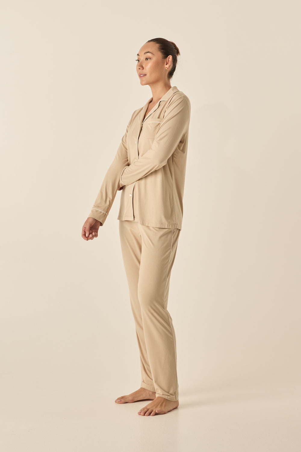 Ada Beige Bamboo Set - Gingerlilly Sleepwear