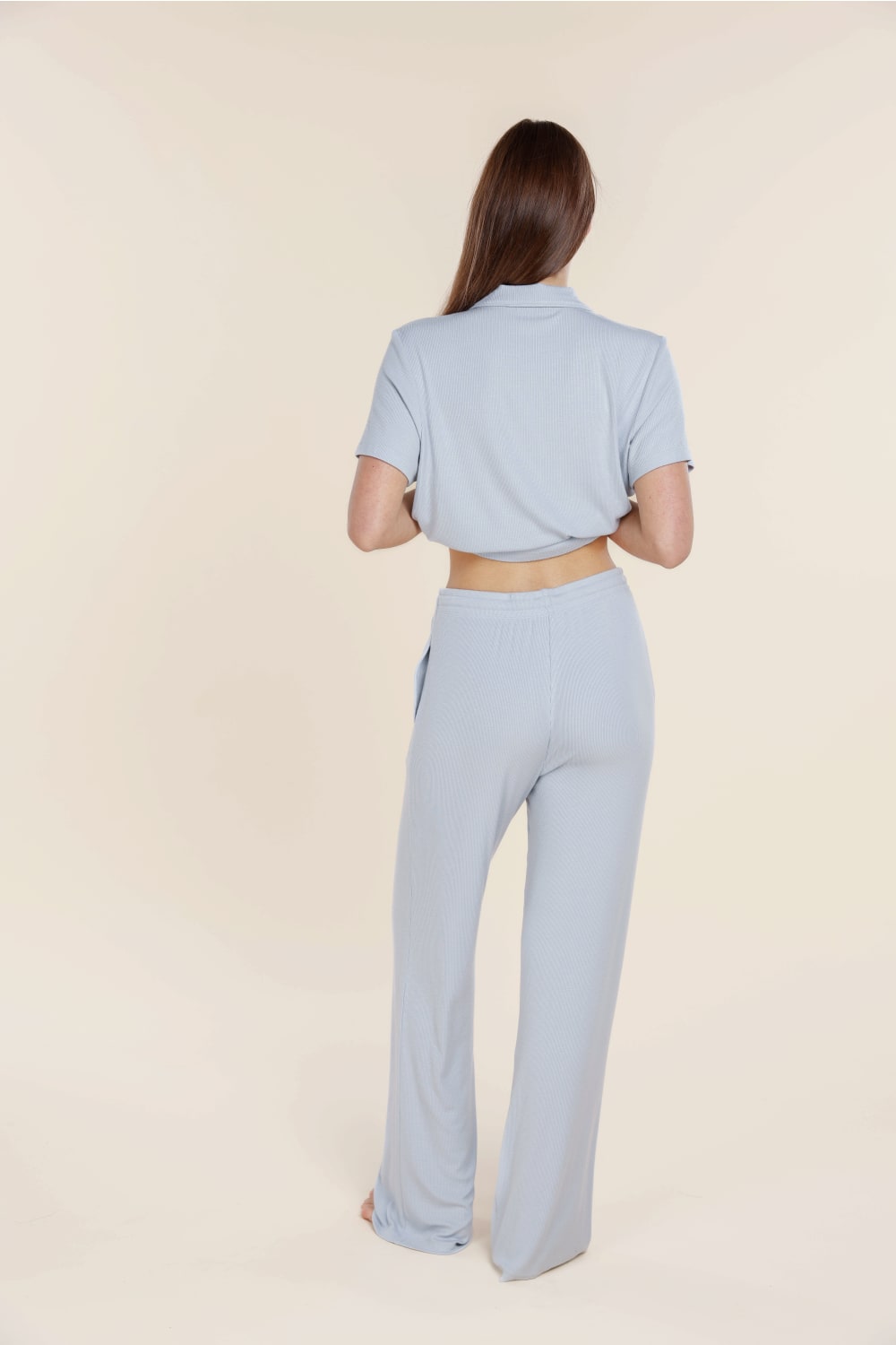 Athens Ribbed Long Pants - Gingerlilly Sleepwear