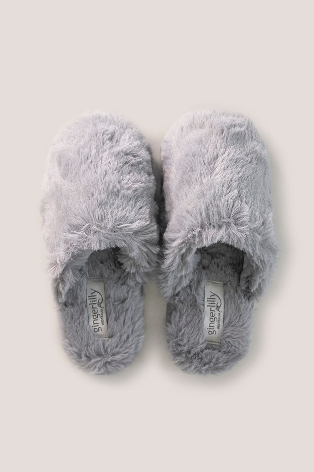 Grey Fluffy Badslippers Grey Totes Faux Fur Boot Slippers