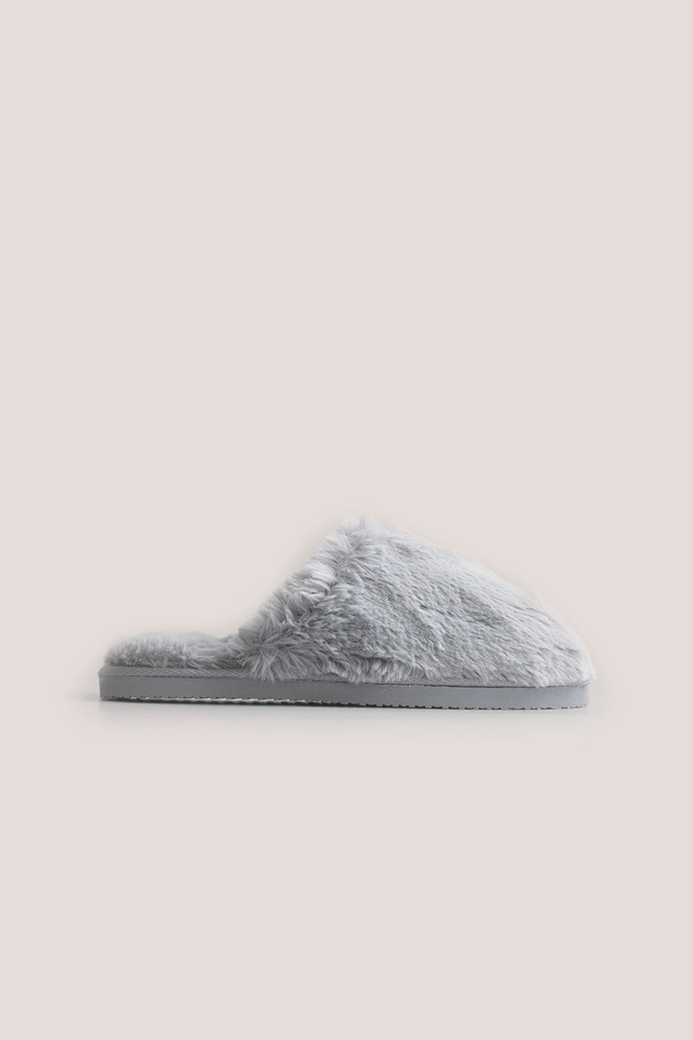Cortina Plush Fluffy Slipper Grey - Gingerlilly Sleepwear