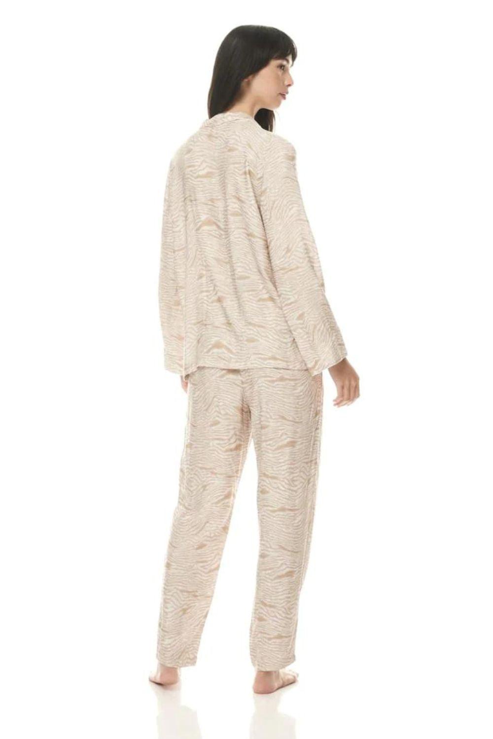 Ebony Biscuit Animal Print PJ - Gingerlilly Sleepwear