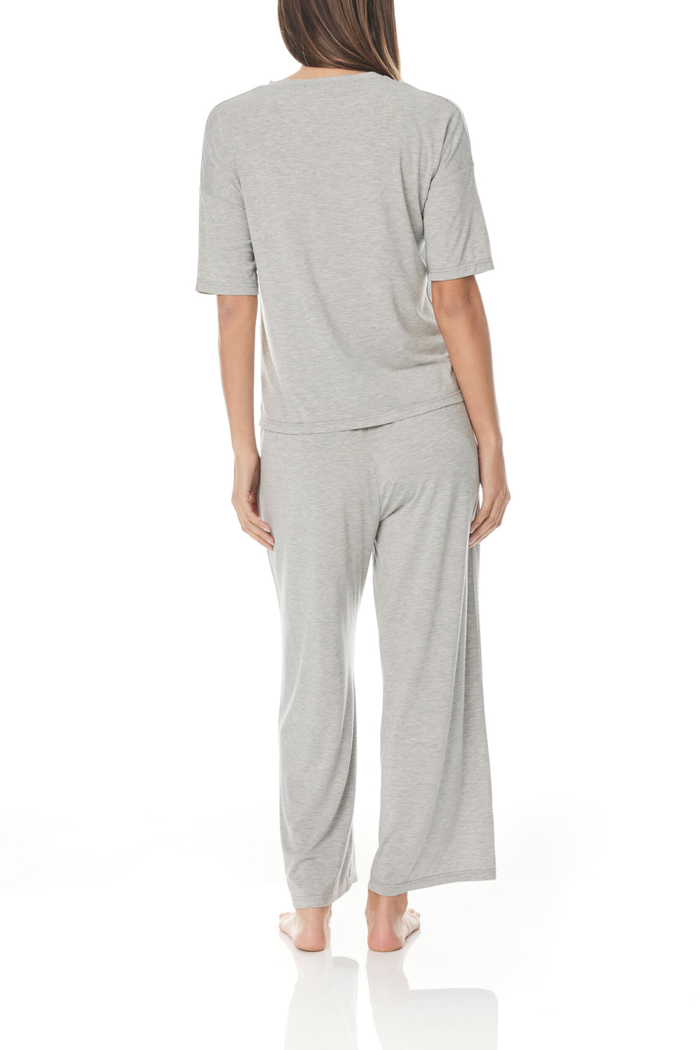 Jules Grey Wide Leg Modal PJ - Gingerlilly Sleepwear