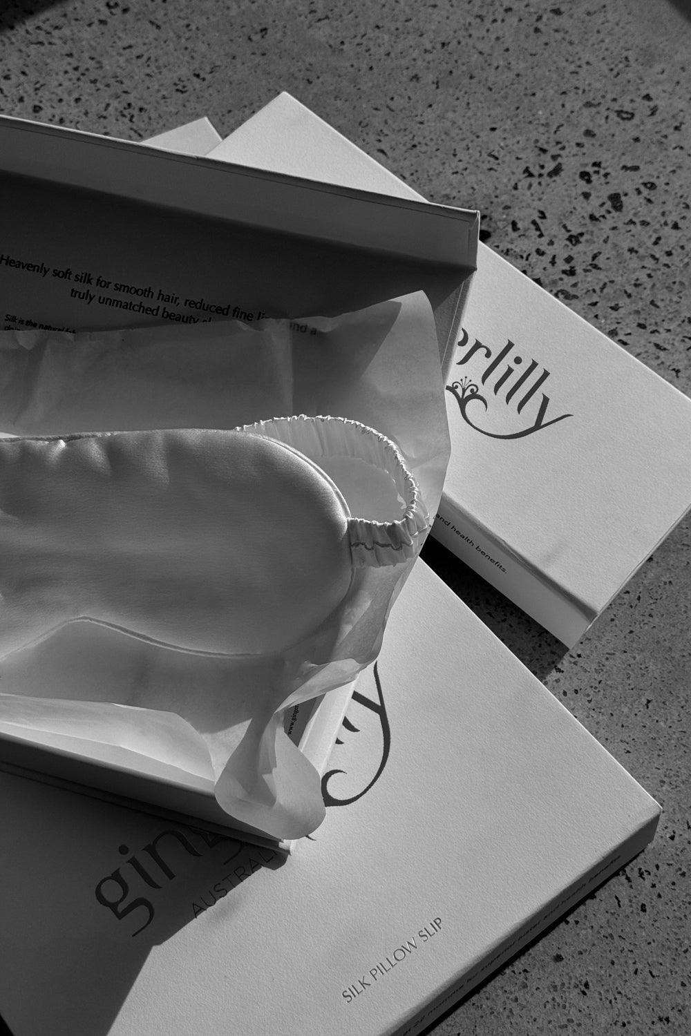 Opulent Pink Pure Silk Eyemask - Gingerlilly Sleepwear