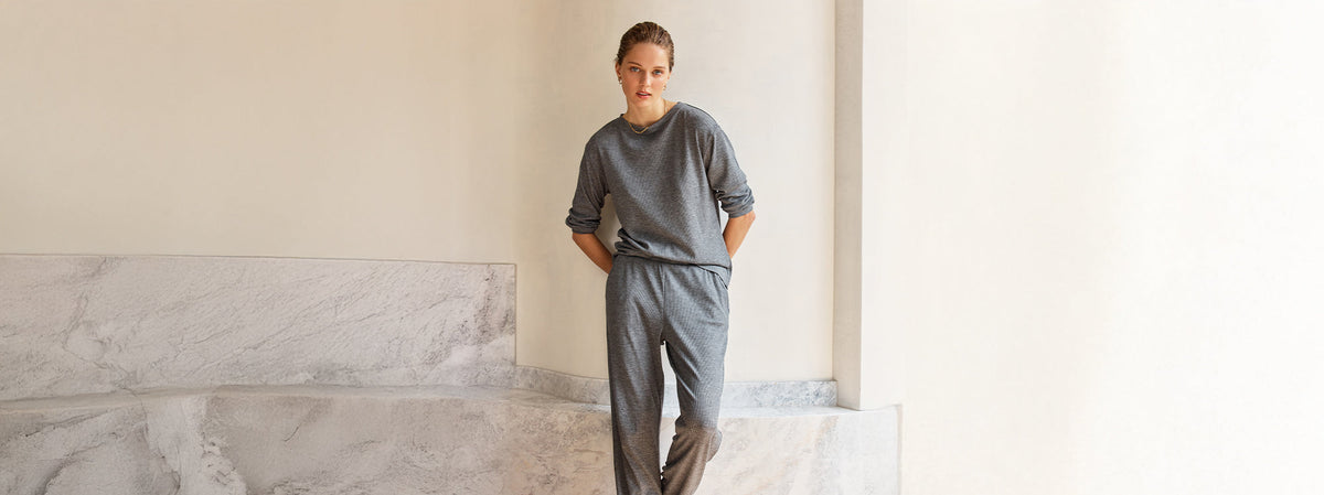 Waffle loungewear and pyjamas set - Gingerlilly Sleepwear