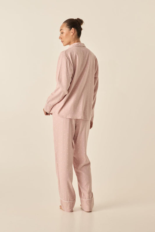 Alessia Pink Brushed Cotton Set | Gingerlilly Sleepwear