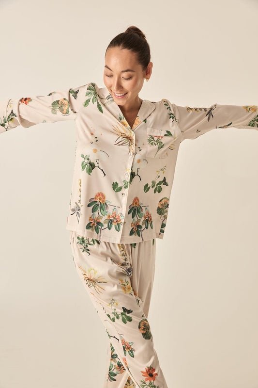 Gingerlilly Sleepwear and Pyjamas - Elle Garden Print Satin Set