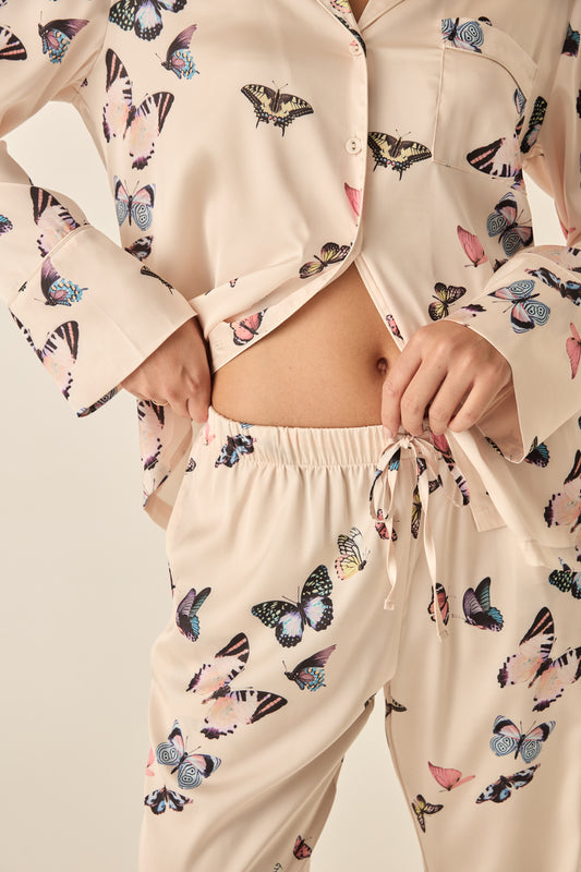 Estelle Butterfly Silky Satin Set | Gingerlilly Sleepwear