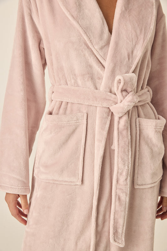 Imogin Pink Plush Robe