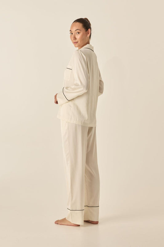 Whitney Ivory Silky Satin Set | Gingerlilly Sleepwear