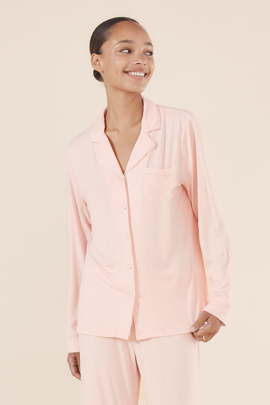 Women’s Bamboo Pyjama Set in Pale Pink | Soft & Breathable Sleepwear