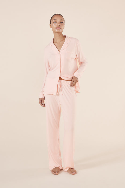 Women’s Bamboo Pyjama Set in Pale Pink | Soft & Breathable Sleepwear