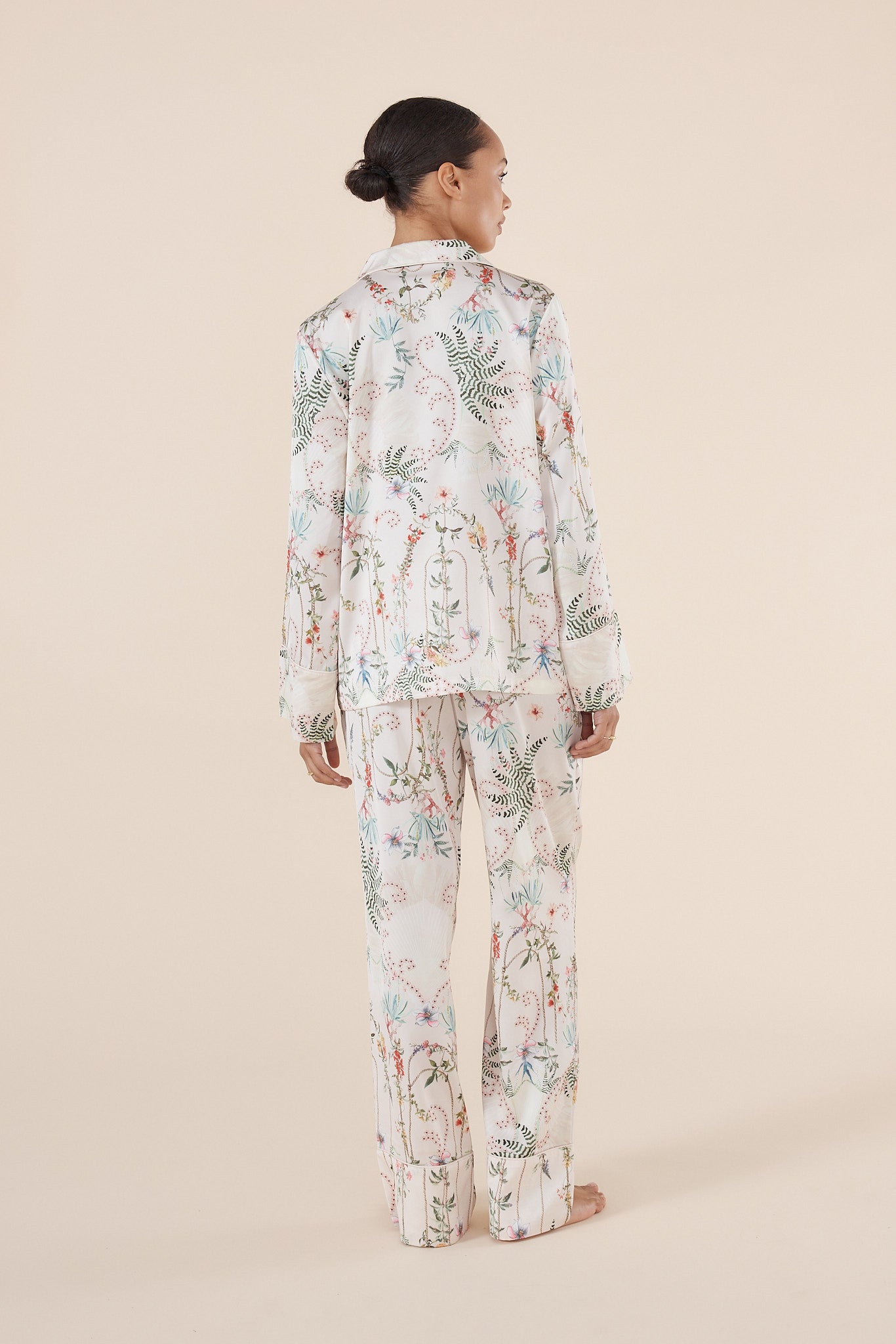 Women’s Satin Pyjama Set | Maeve Botanical Print by Gingerlilly