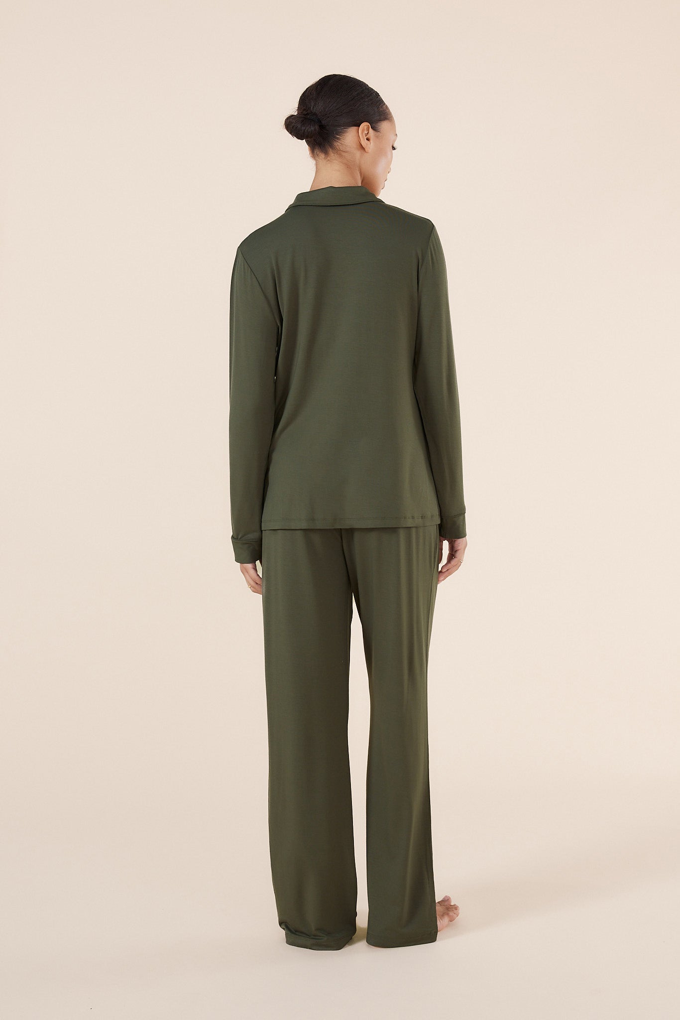  Bamboo Pyjama Set in Forest Green | Breathable Women’s Sleepwear