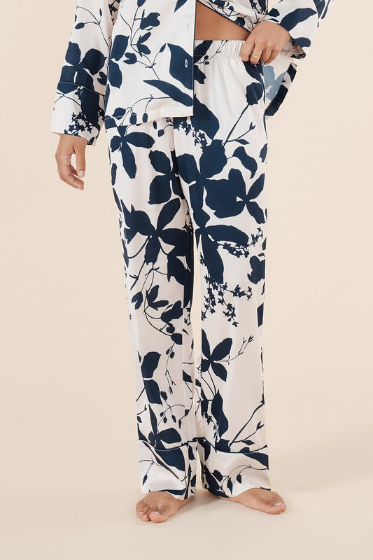 Ivy Botanical Satin Pyjama Set | Luxury Women's Sleepwear by Gingerlilly