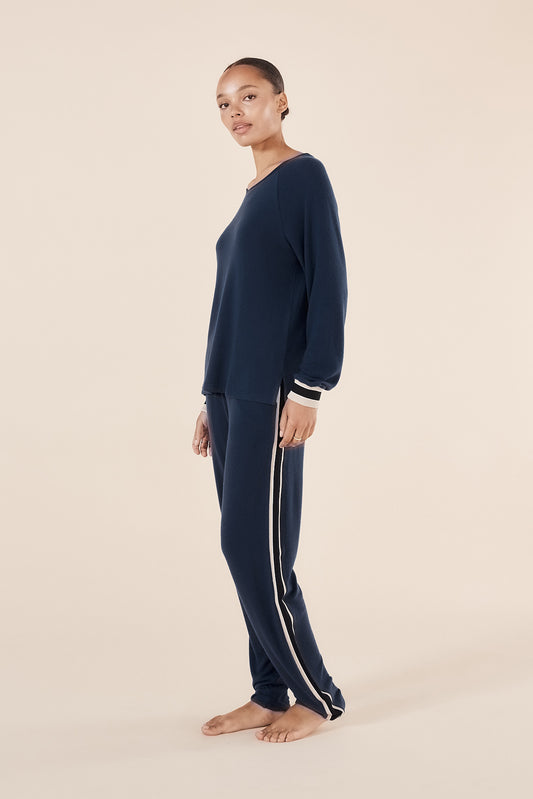 Sporty Long Lounge Set in Navy | Comfortable Loungewear by Gingerlilly