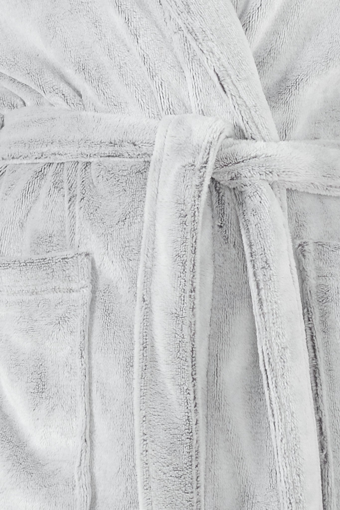 Desiré Grey Long Plush Robe | Gingerlilly Sleepwear