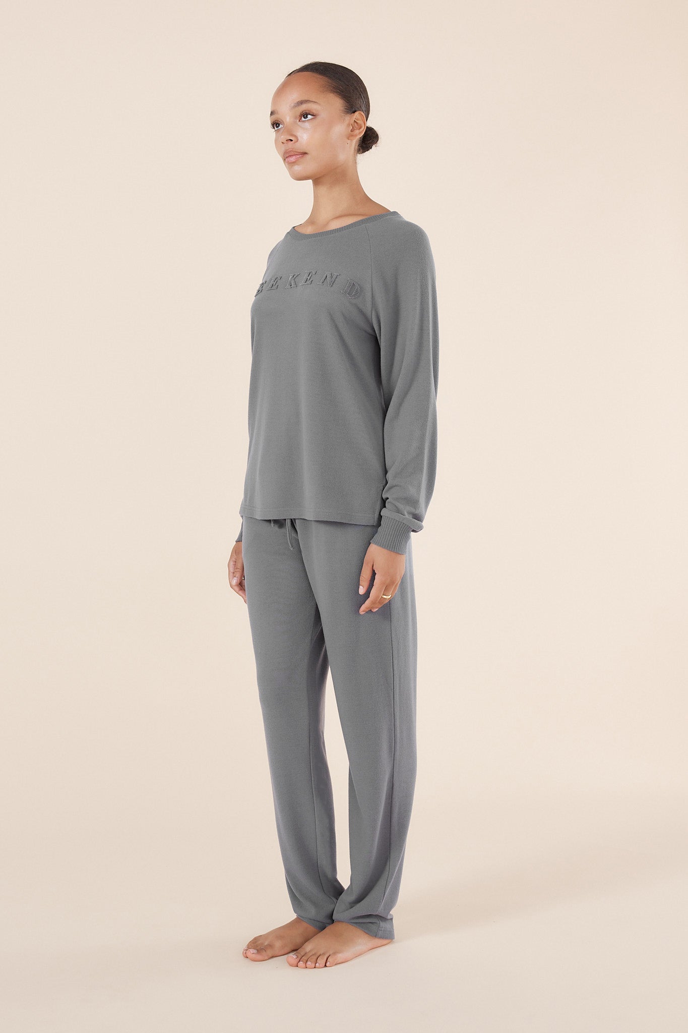 Keira Grey Weekend Lounge Set | Gingerlilly Sleepwear