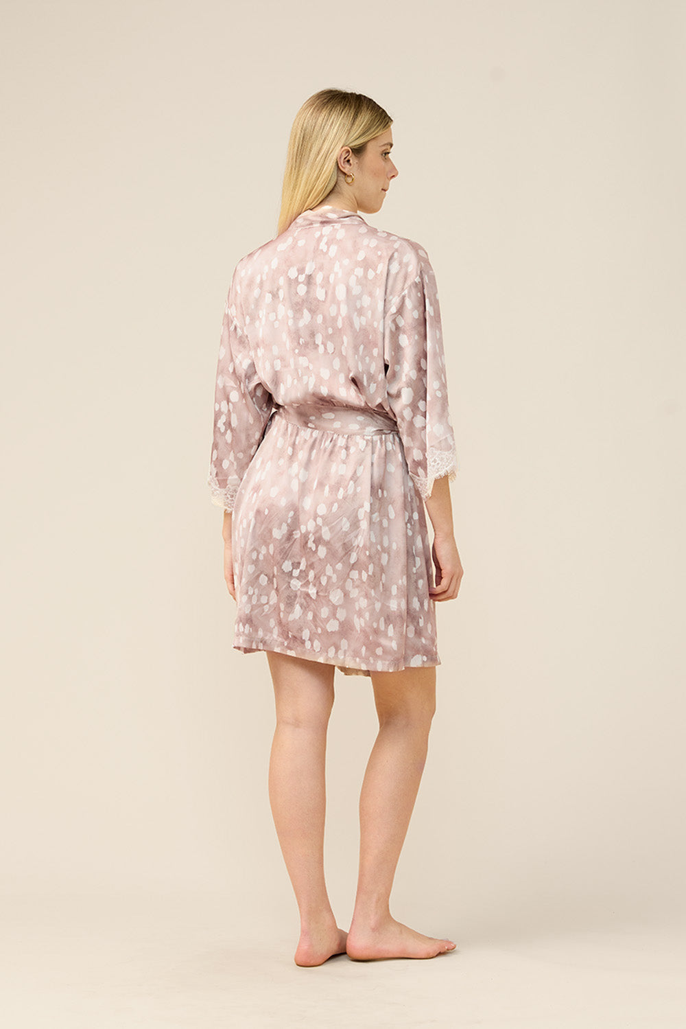 Gingerlilly Hadley Brown Spot Robe - Back