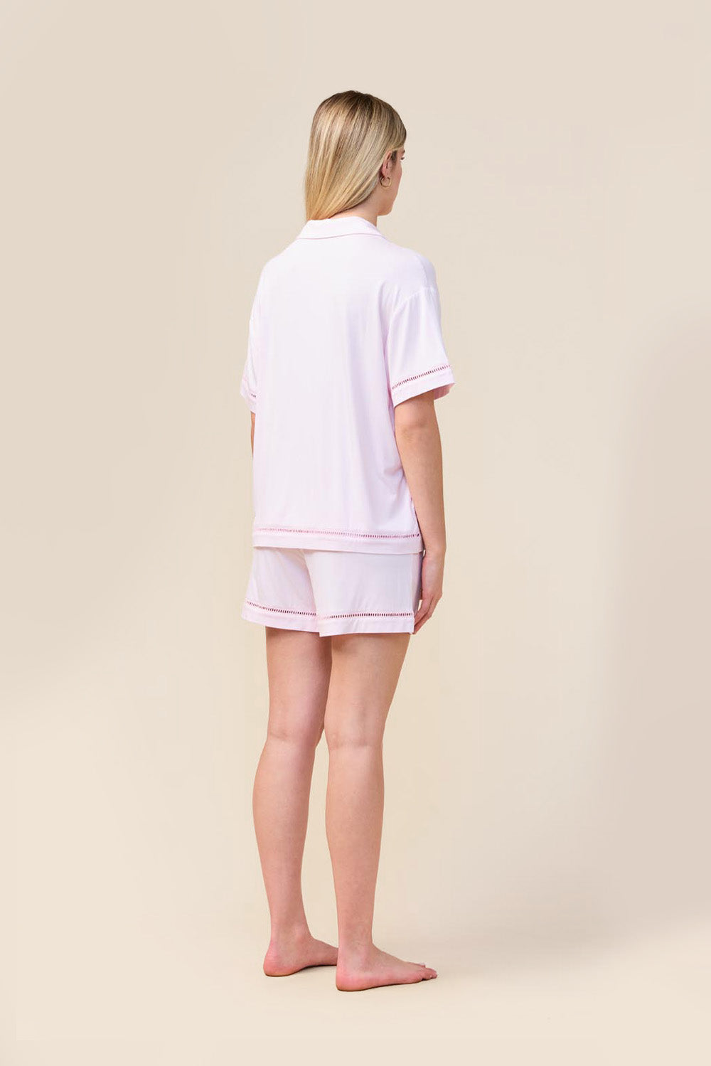 Gingerlilly Helena Short Bamboo PJ Set - Pink - Side