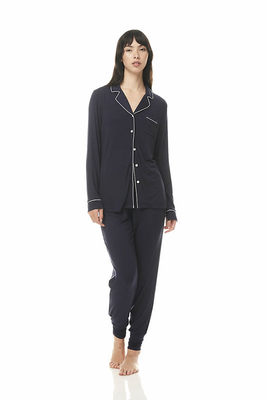 Aleah Navy Modal PJ Set | Gingerlilly Sleepwear