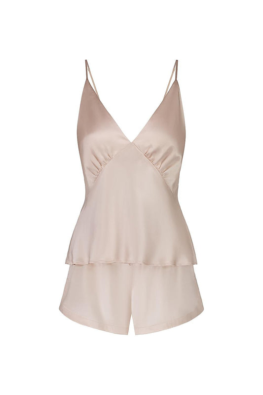 Amethyst Pink Pure Silk Cami and Shorts Set | Gingerlilly Sleepwear