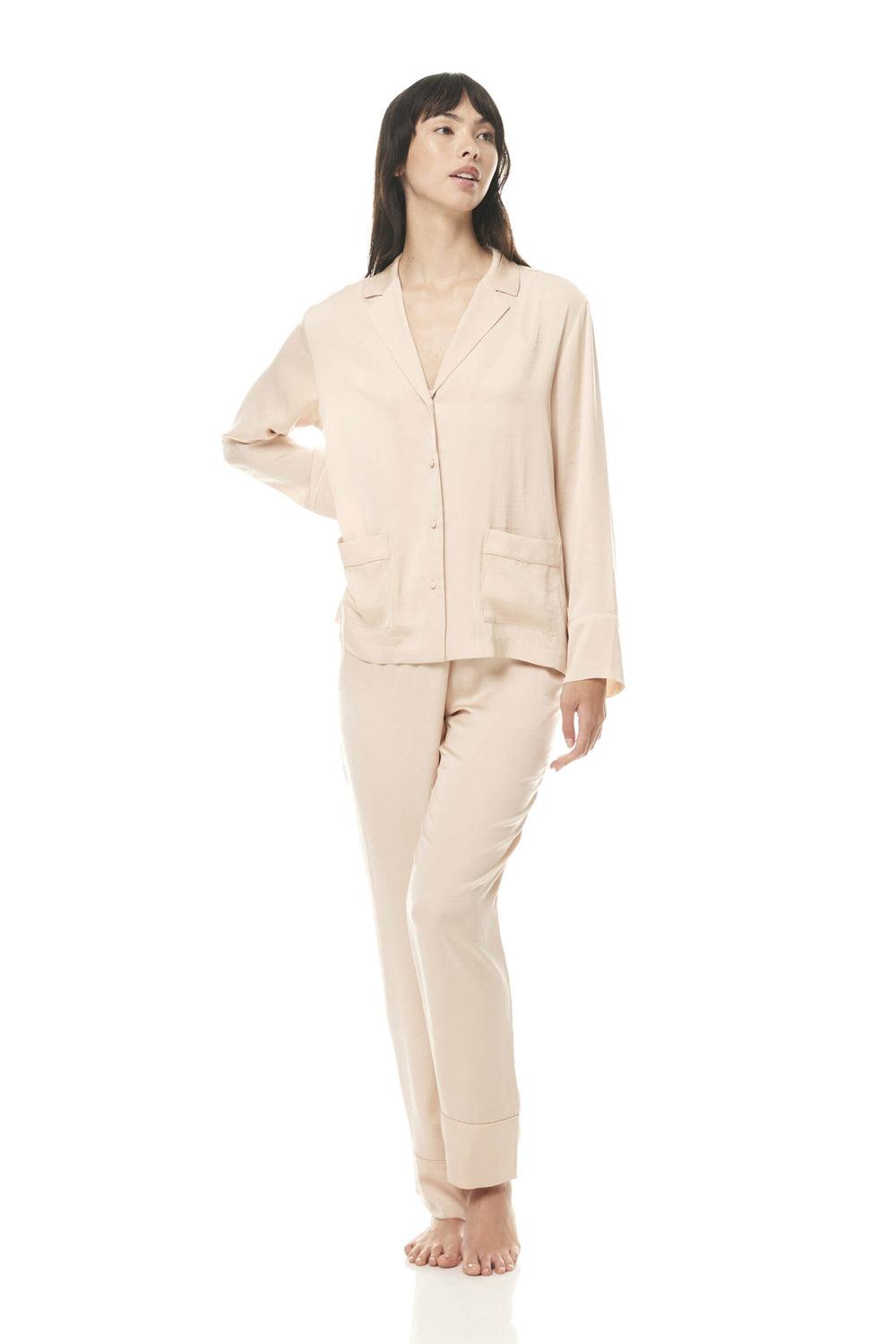 Bailey Natural Satin PJ Set | Gingerlilly Sleepwear