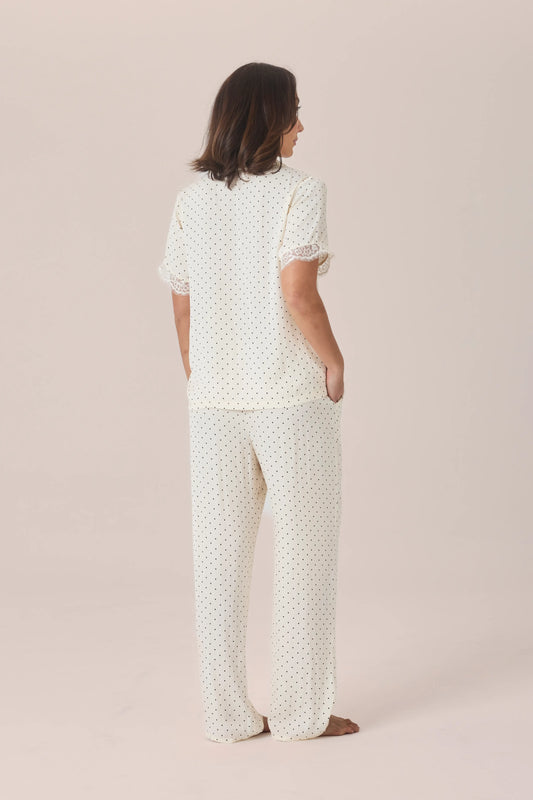 Clarisse Short Sleeve Spot PJ Set