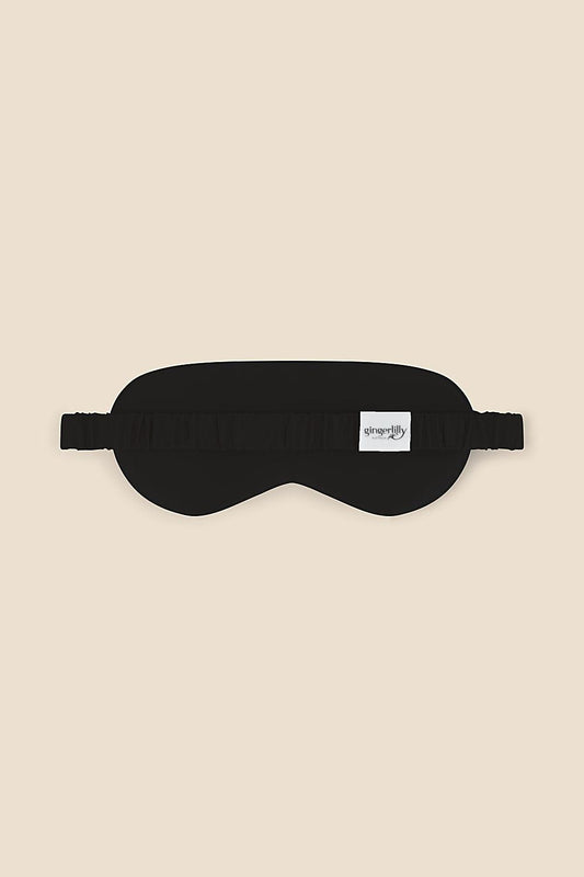 Opulent Black Pure Silk Eyemask | Gingerlilly Accessories