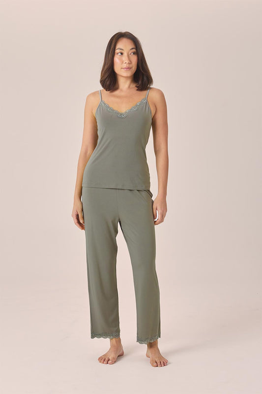 Britt Bamboo Lace Cami Long PJ