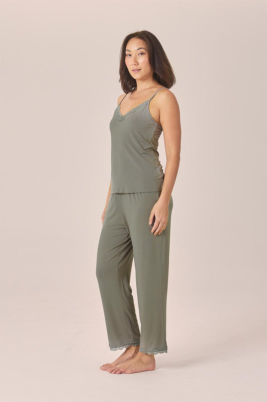 Britt Bamboo Lace Cami Long PJ