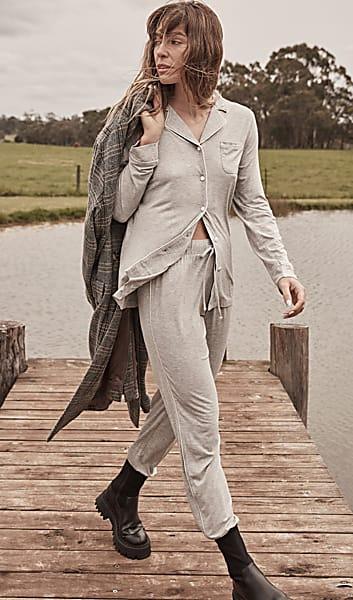 Calandra Grey Modal PJ | Gingerlilly Sleepwear