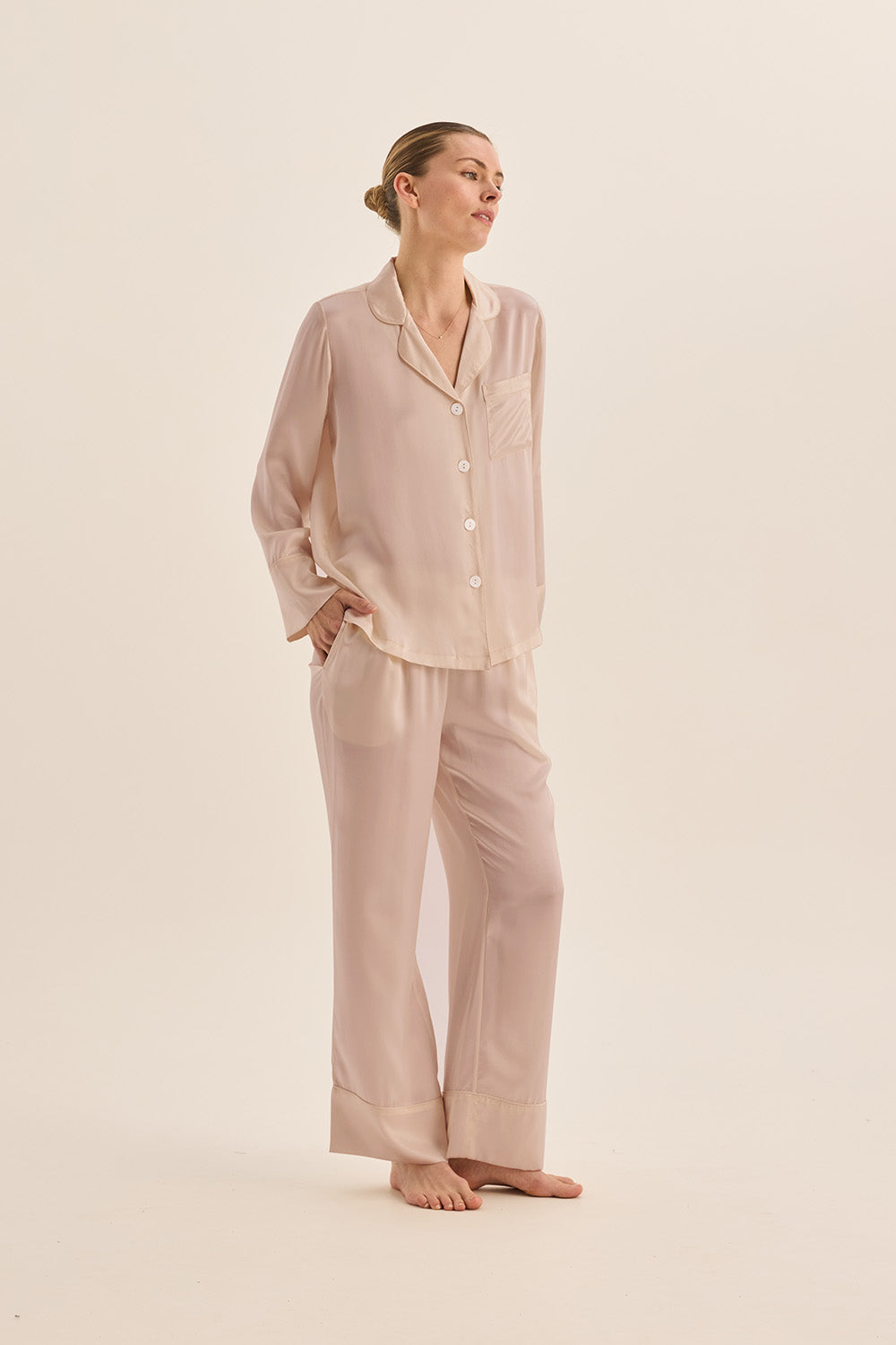 Limited Edition Emerald Pink Silk Pyjama Set Gingerlilly Sleepwear