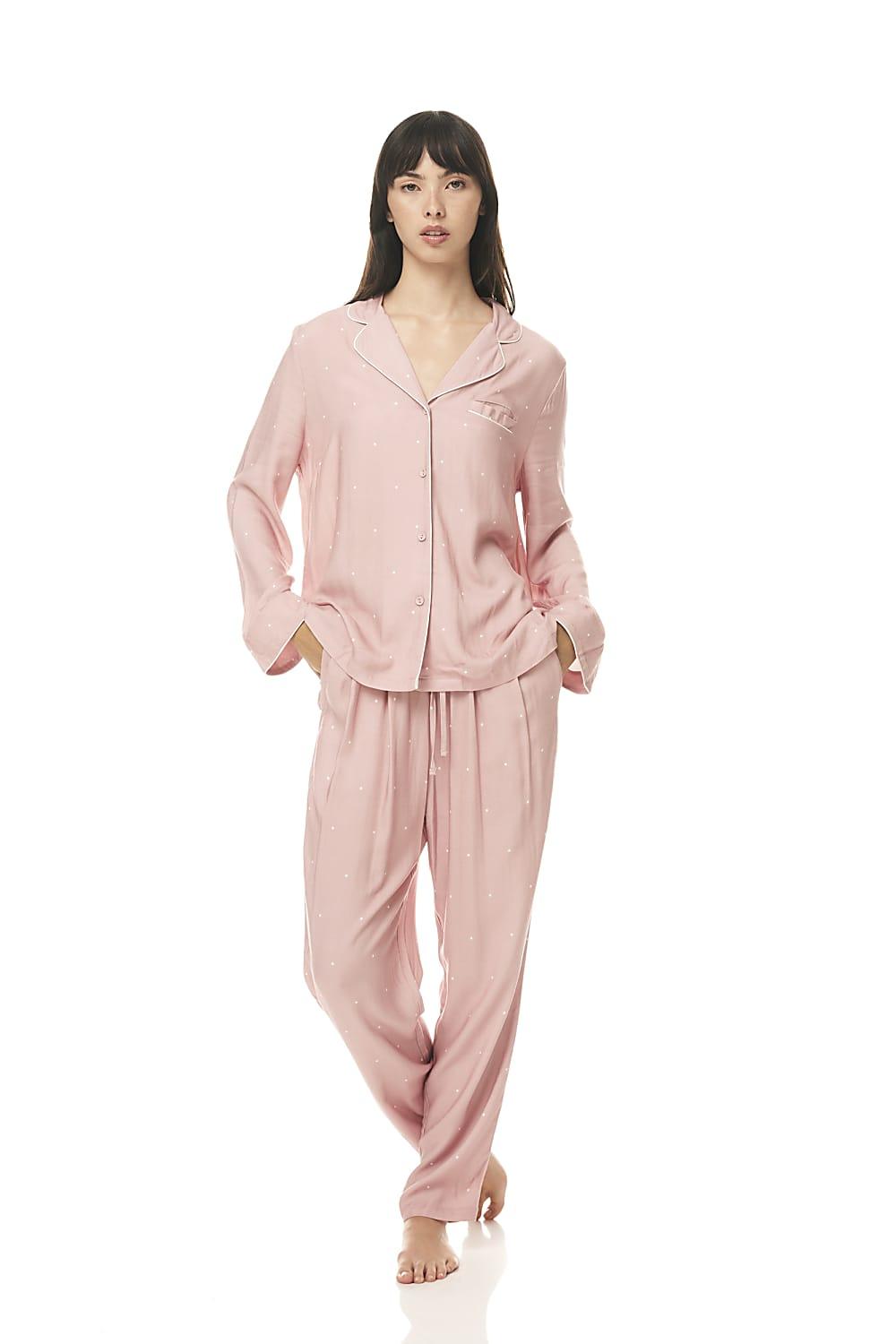 Geneva Pink Spot PJ Set | Gingerlilly Sleepwear