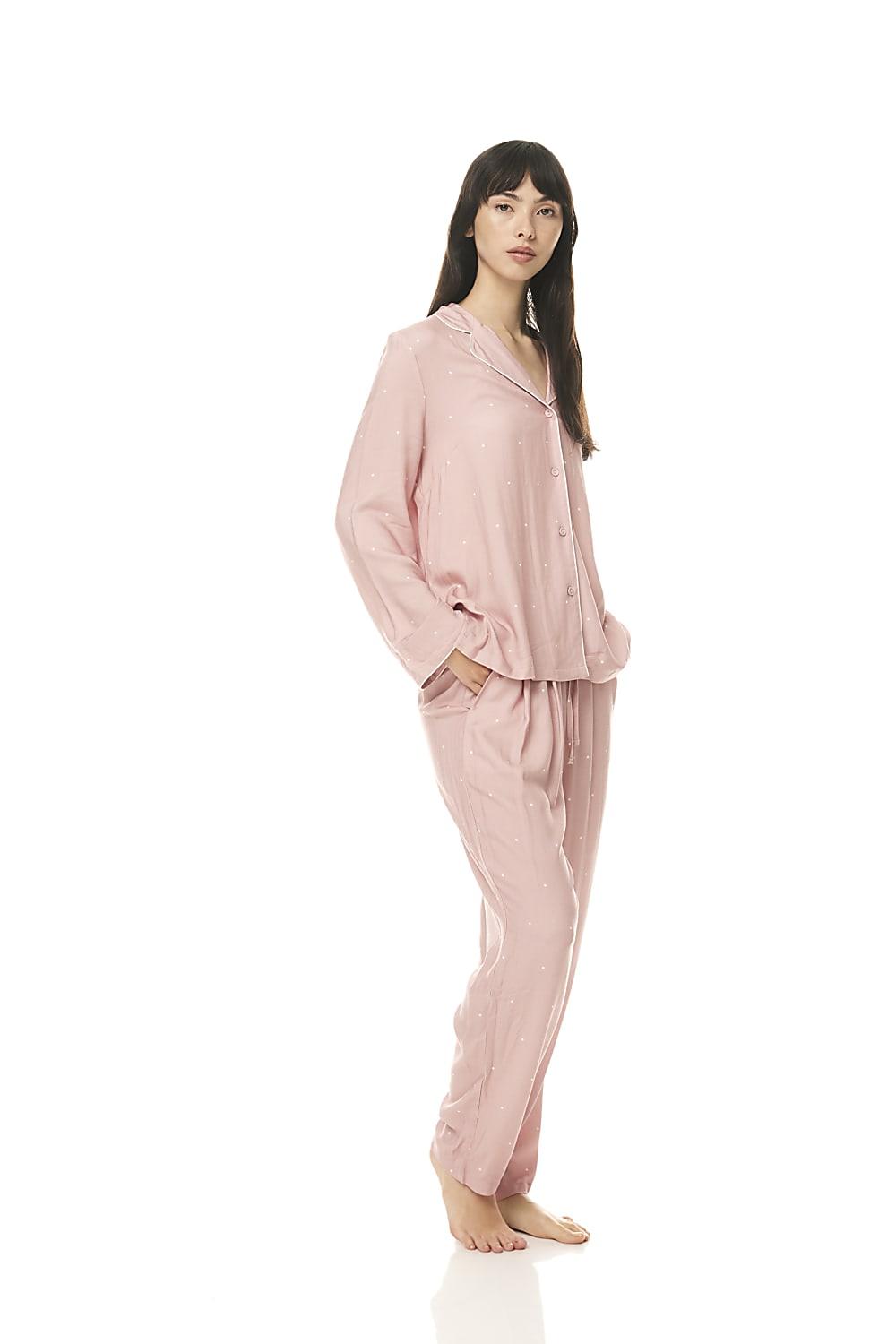 Geneva Pink Spot PJ Set | Gingerlilly Sleepwear