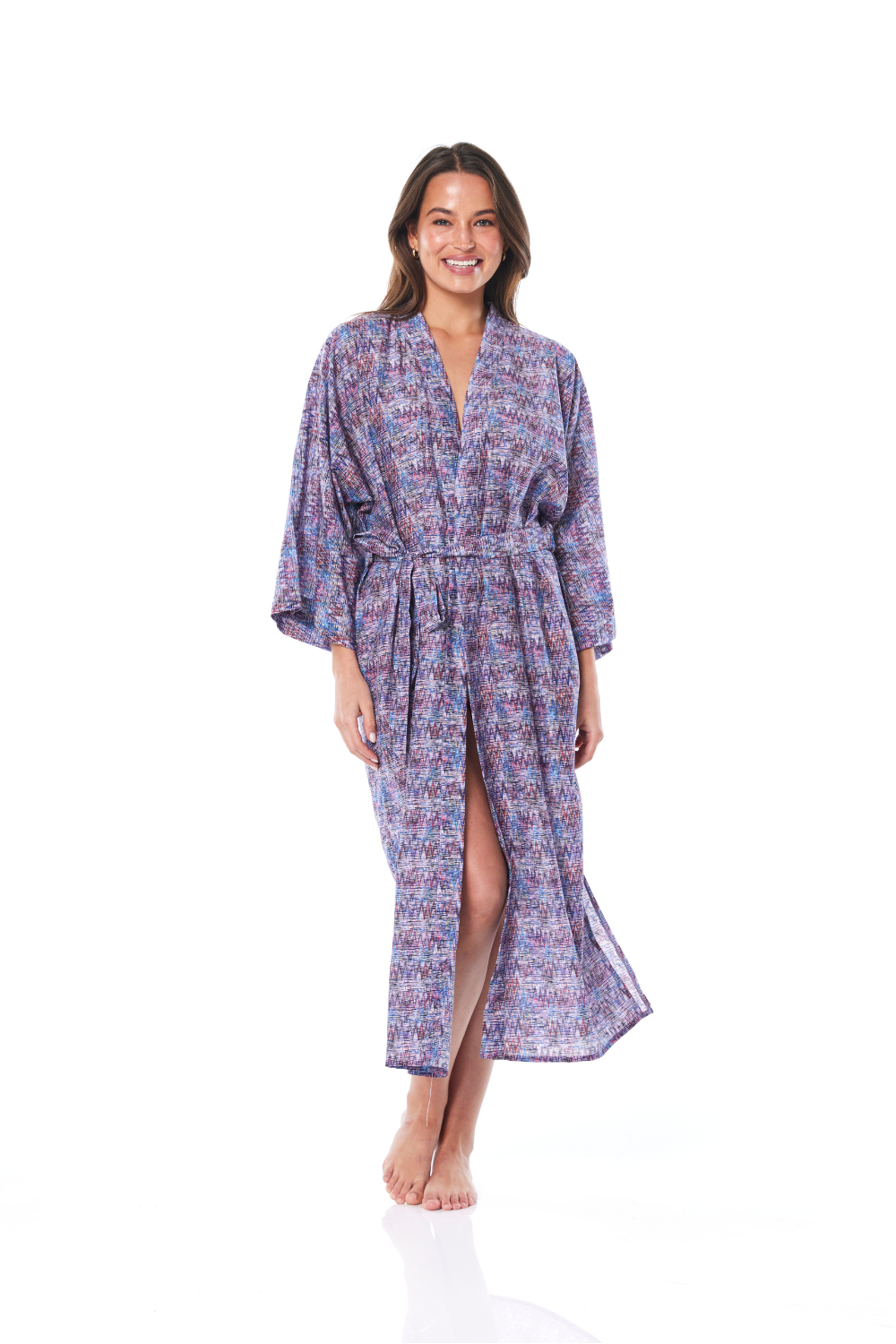 Chantal Cotton Zig Zag Robe | Gingerlilly Sleepwear