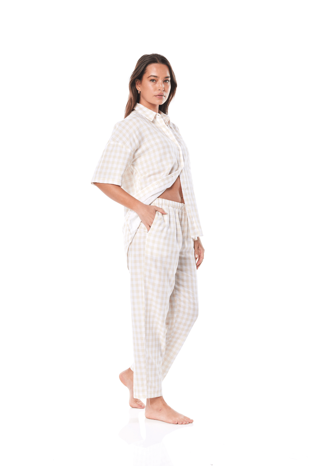 Myra Cotton Check PJ Set | Gingerlilly Sleepwear