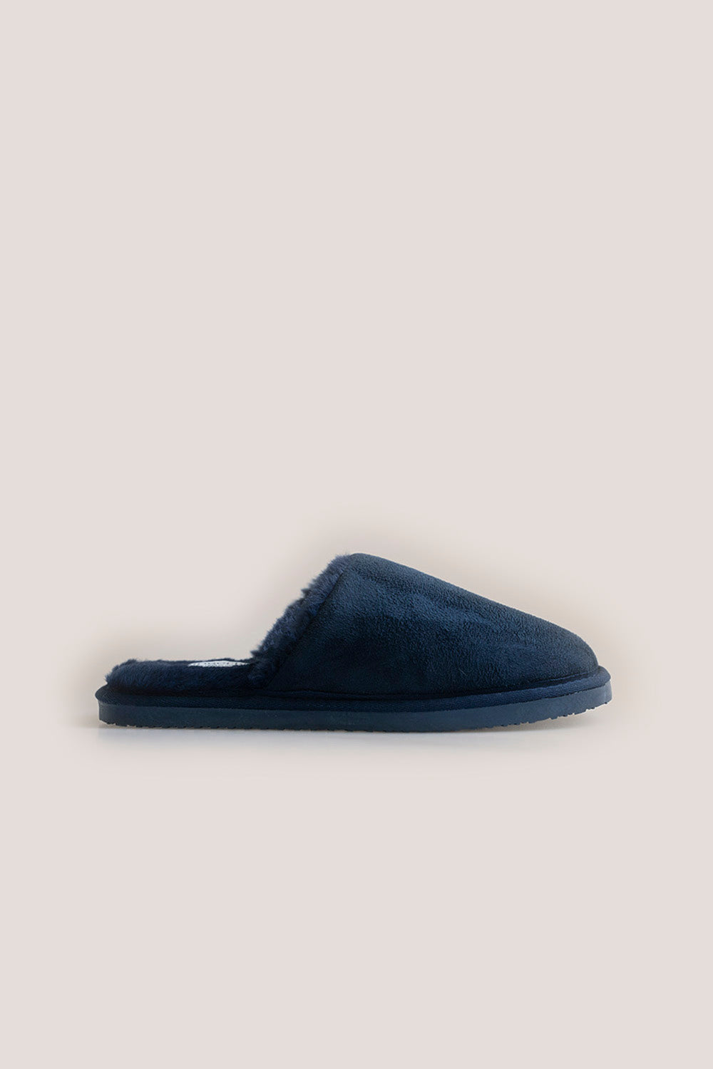 St Moritz Mock Suede Slipper Navy