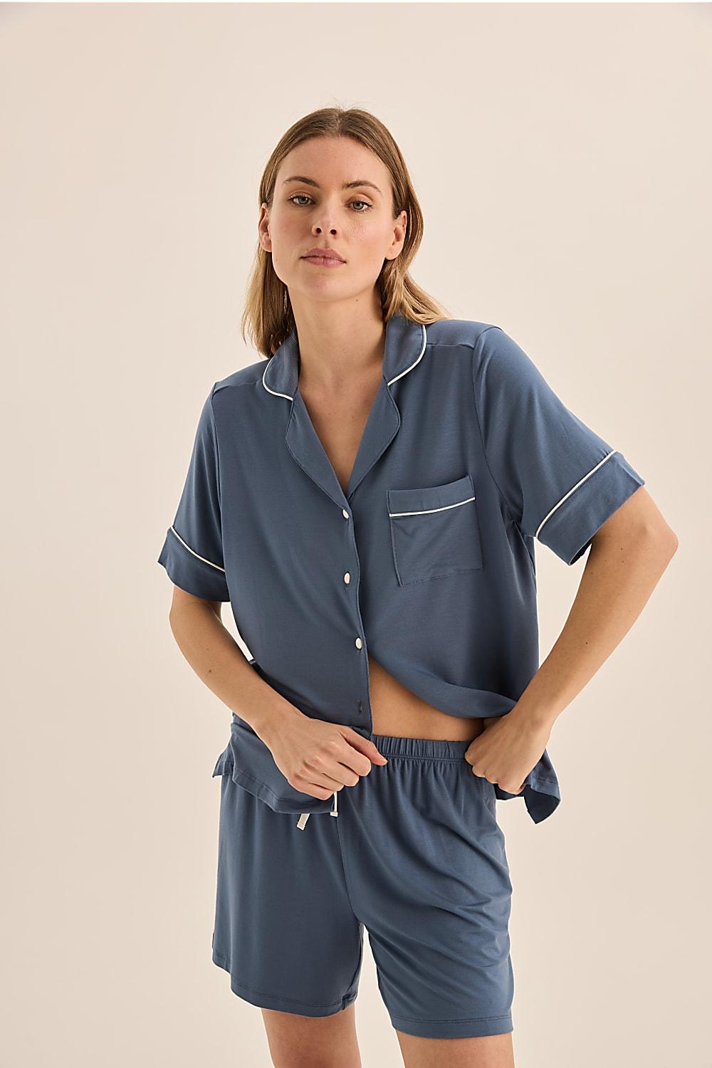 Harper Denim Modal Short PJ Set | Gingerlilly Sleepwear