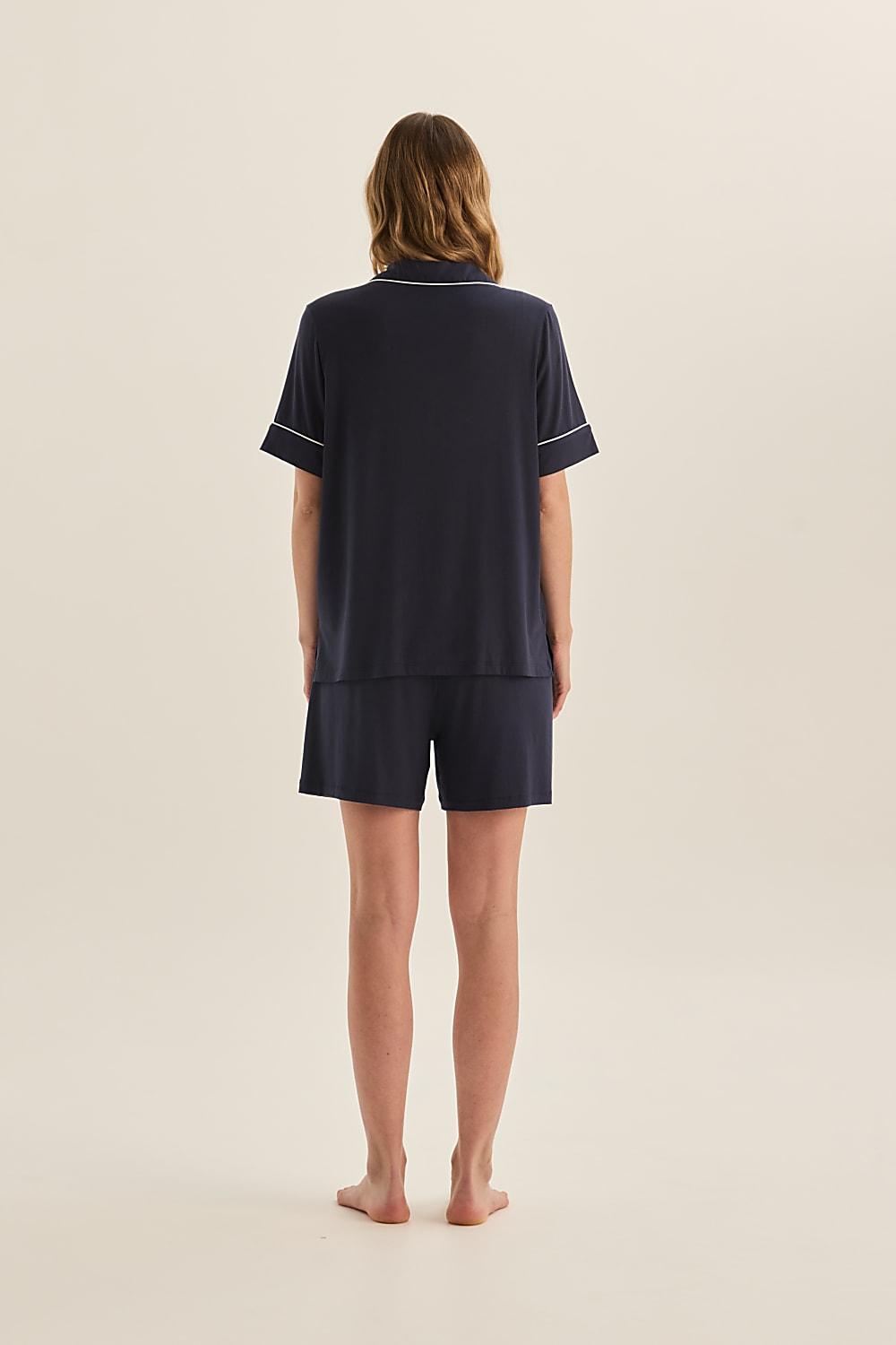 Harper Navy Modal Short PJ Set | Gingerlilly Sleepwear