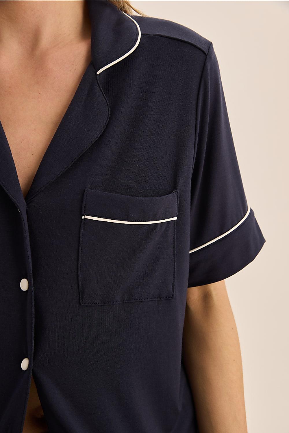 Harper Navy Modal Short PJ Set | Gingerlilly Sleepwear