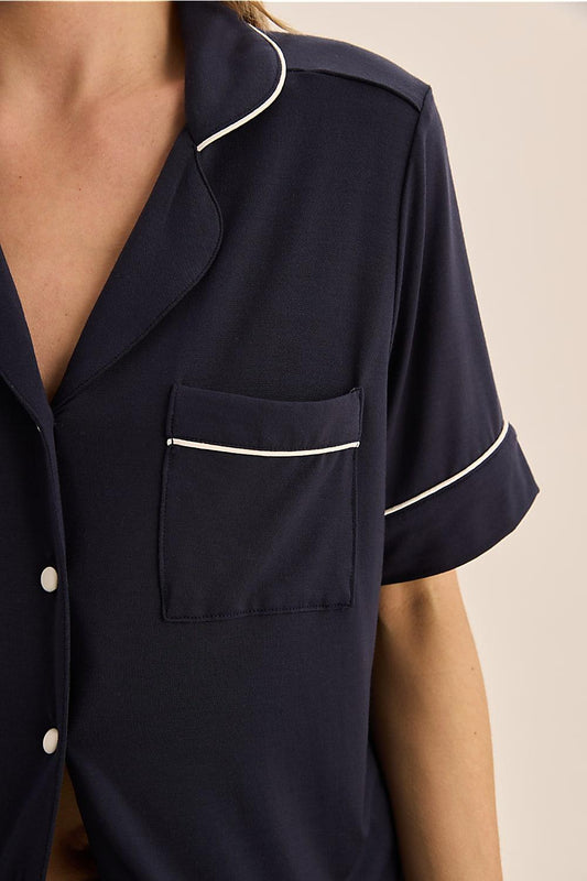 Harper Navy Modal Short PJ Set | Gingerlilly Sleepwear