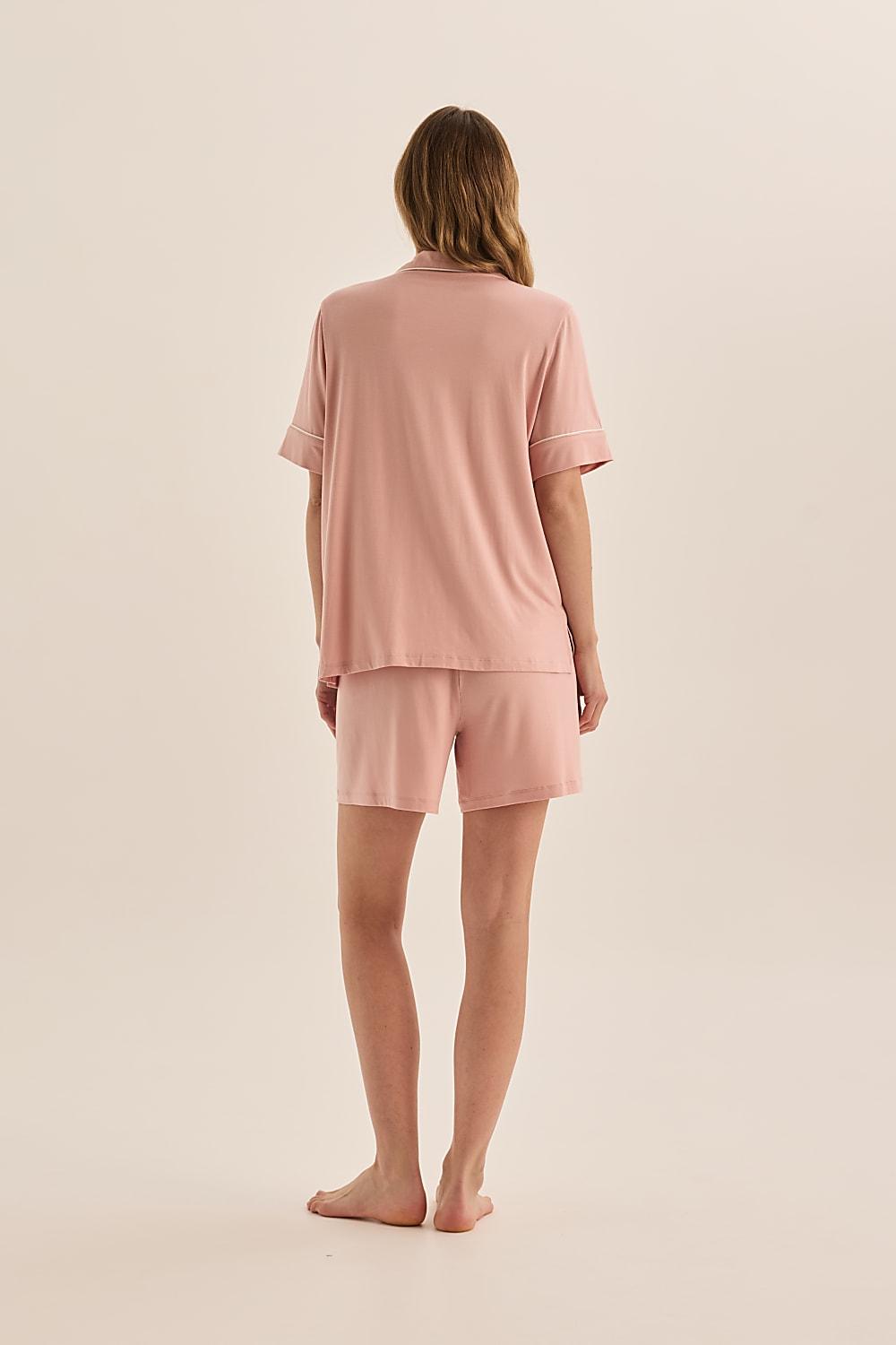 Harper Pink Modal Short PJ Set | Gingerlilly Sleepwear