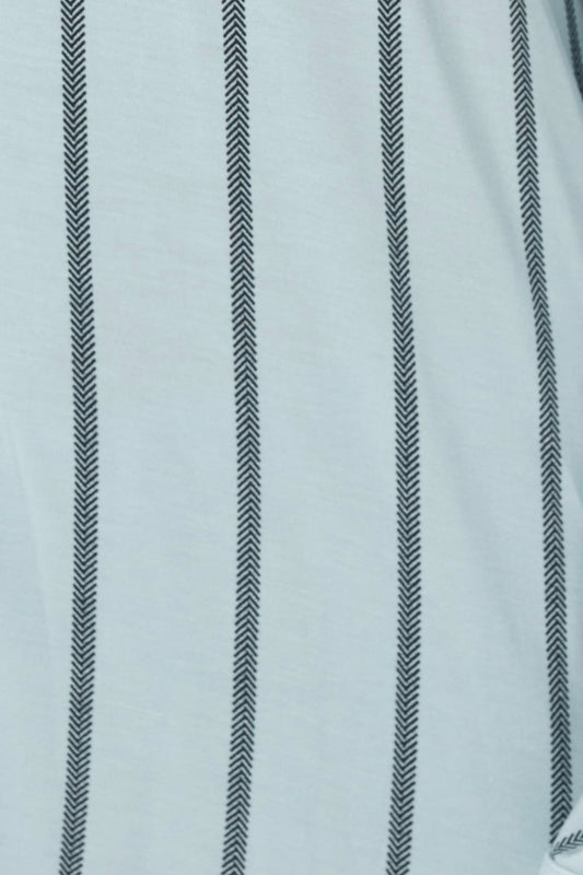 Harlow Bamboo Striped PJ Set Blue Texture Shot