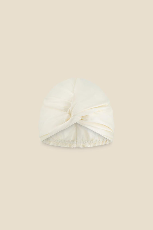 Majestic Ivory Pure Silk Turban | Gingerlilly Accessories